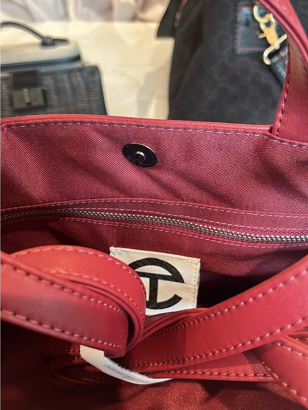 Authentic Telfar medium shopper in Oxblood. - Picture 2 of 2